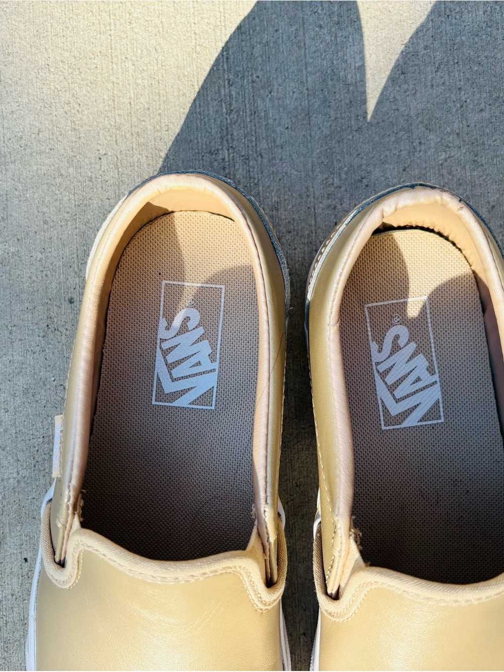 Vans Women’s Slip-On Loafers — Light Tan, or Metallic gold size 8.5 - Picture 10 of 13